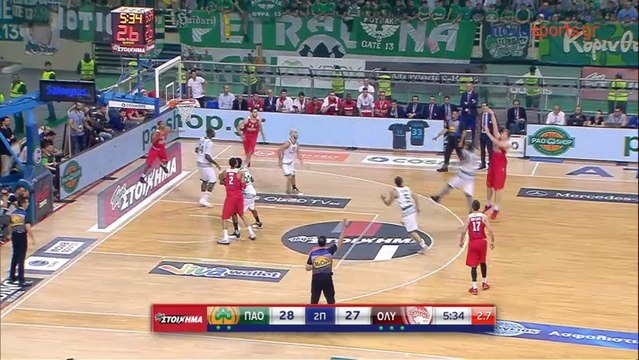 Το buzzer-beater τρίποντο του Δημήτρη Αγραβάνη - Παναθηναϊκός vs Ολυμπιακός - 01.06.2017