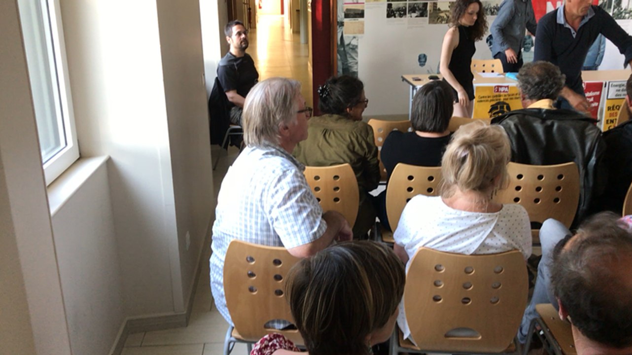 Philippe Poutou, porte-parole du NPA, à Caen