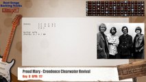 Proud Mary - Creedence Clearwater Revival Guitar Backing Track with chords and lyrics