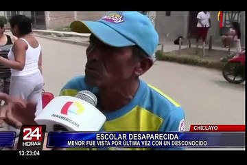 Chiclayo: escolar desaparece y cámara de seguridad la captó por última vez