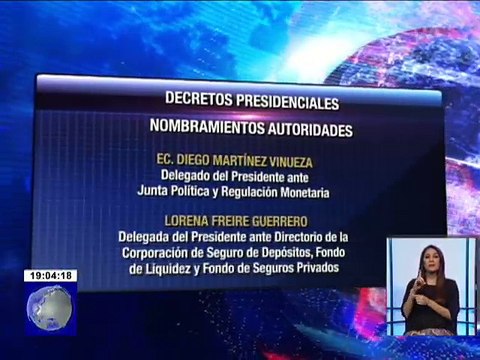 Presidente Moreno confirmó a sus delegados en entidades estatales económicas