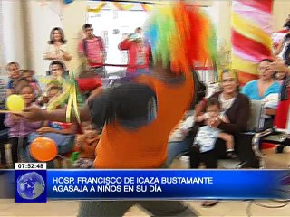 Agasajo a niños en su día en el Hospital Francisco de Icaza Bustamante