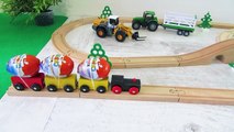 Toys Vehicles and Kinder Surprise  - Toy train, Toys Tractor, Toys Loader - Videos f