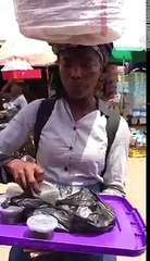 Meet Igbo Woman With Thick American Accent Selling Ogiri On Nigerian Streets