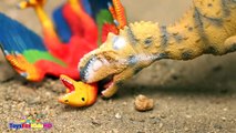 Videos de Dinosaurios para niños Yutyrannus v_s Rajasaurus  Schleich Dinosaurios de Juguete