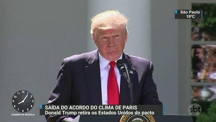 Donald Trump retira Estados Unidos do Acordo do Clima de Paris