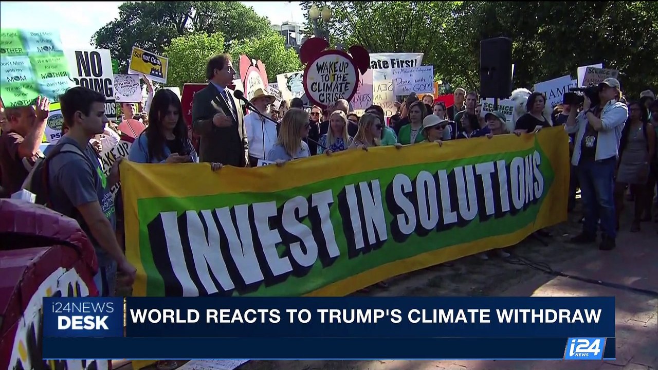 i24NEWS DESK | World reacts to Trump's climate withdraw | Thursday, June 1st 2017