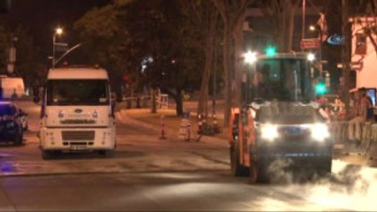 Beşiktaş'ta Çöken Yol 12 Saatlik Çalışmanın Ardından Trafiğe Açıldı