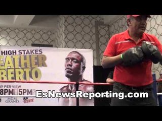 jhonny gonzalez working out for mayweather berto card - EsNews