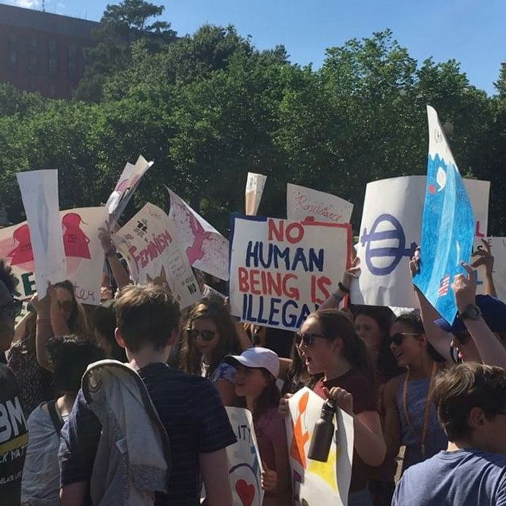 Protesters Rally at White House After President Trump Withdraws From Paris Climate Pact