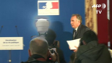 Bayrou présente une vaste réforme de "moralisation"