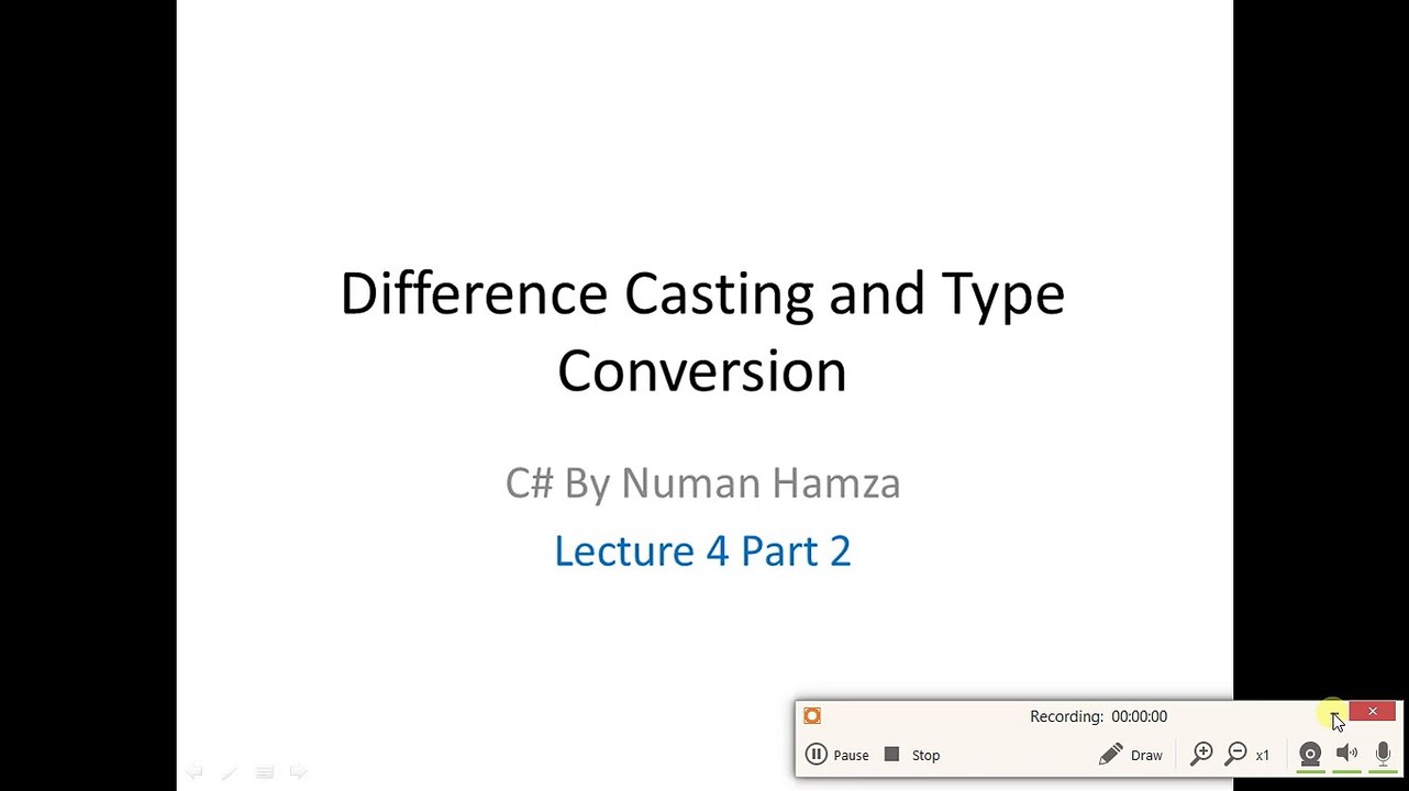 4.2 Difference Between Type Conversion and casting in c# urdu hindi