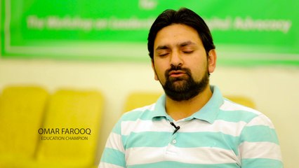 Introducing our First Education Champion from Khyber Pakhtunkhwa, Omar Farooq