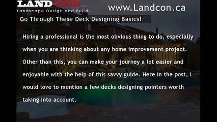 Go Through These Deck Designing Basics!
