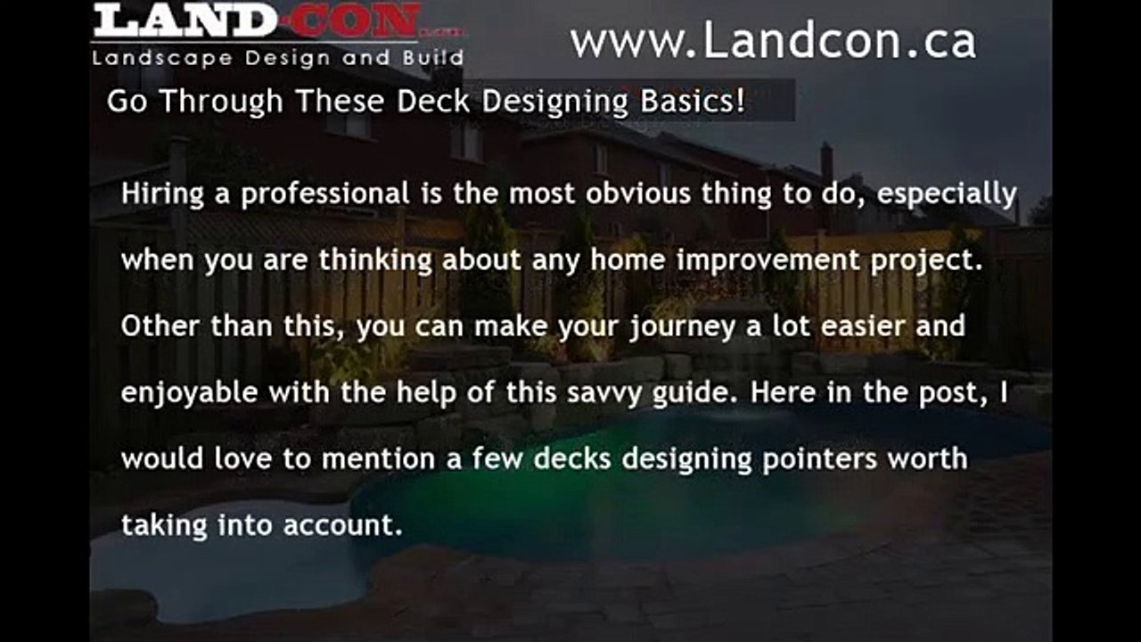 Go Through These Deck Designing Basics!