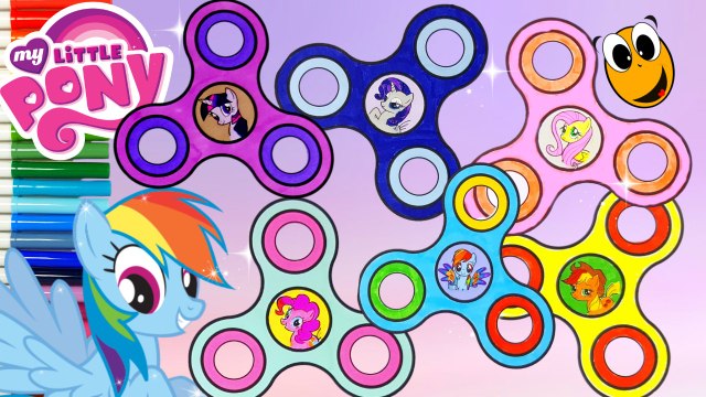 Coloring Fidget Spinner My Little Pony crayola washable markers ❤ COLORING WITH KOKI DISNEY TOYS