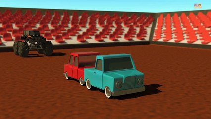 Monster truck _ Wheels on the monster trucks go round and round _ Nursery rhymes-Yy