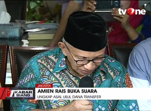 Amien Rais Mengakui Pernah Terima Aliran Dana