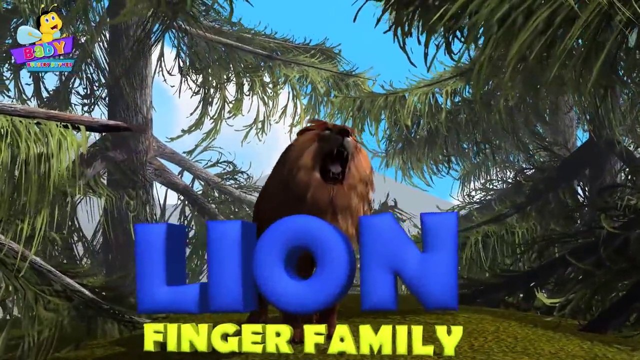 Lion Finger Family 3D _ Animals Cartoons Finger Family Chi