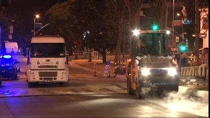 Beşiktaş’ta Çöken Yol Trafiğe Açıldı