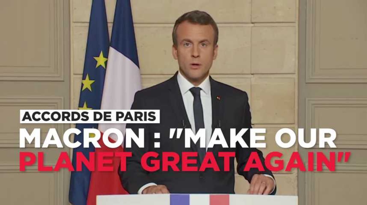 Le message de Macron aux Américains : "Make our planet great again"