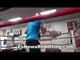 mma vs boxing: pro mma fighter (red) sparring golden gloves winner lisa porter