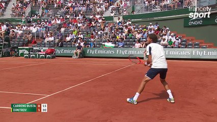 Roland-Garros 2017 : Le joli passing de Carreno Busta pour bien lancer la journée (0-1)