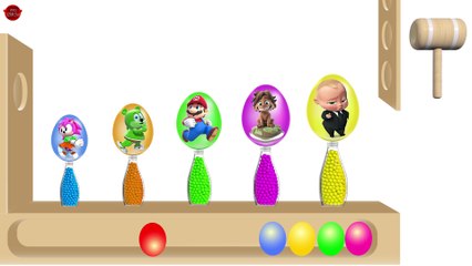 Learn Colors with Boss Baby and Surprise Eggs for Children - Learn Colours for Kids
