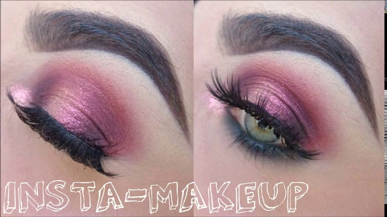 INSTAGRAM BOLD BROWS AND HALO EYES MAKEUP (easy...