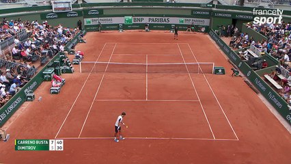 Roland-Garros 2017 : Pablo Carreno Busta envoie tout sur son coup droit (7-5, 1-0)