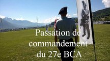 27e BCA : Le colonel Vola s’en va, le lieutenant-colonel  Vallançon arrive