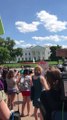 Protesters Hold Noisy Demonstration During Trump's Paris Accord Statement