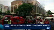i24NEWS DESK | Dozens dead after Manila casino armed robbery | Friday, June 2nd 2017