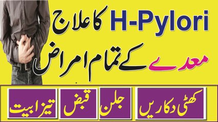 Stomach Treatemtn H Pylori Ka Ilaaj In Urdu Acidity Constipation