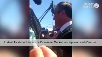 Lorient. Ils sèchent les cours, Emmanuel Macron leur signe un mot d'excuse