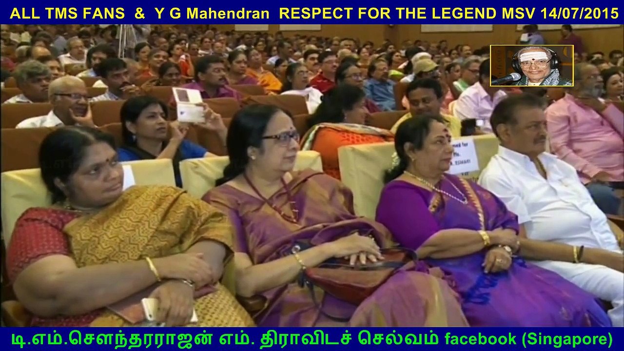 ALL TMS FANS & Y G MAHENDRAN RESPECT FOR THE LEGEND MSV VOL 3 10-07-201