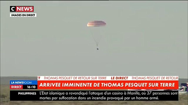 Regardez les images de Thomas Pesquet qui revient sur Terre après 196 jours dans l'espace
