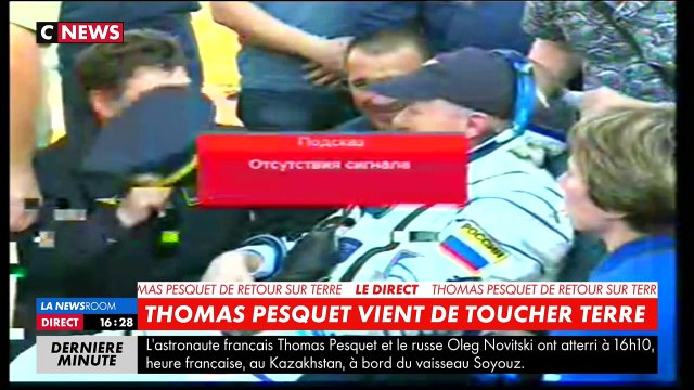Les premières images de Thomas Pesquet de retour sur Terre