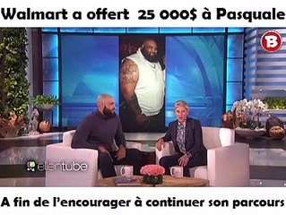 Walmart a offert  25 000$ à Pasquale afin de l’encourager à continuer son parcours