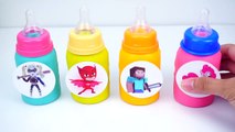 Learn Colors Play doh Baby Milk Bottles Surprise Egg Paw Patrol Finger Family Nursery Rhymes