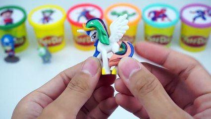 Learn Colors Play Doh Paw Patrol Peppa Pig SpiderMan Captain American Surprise Toys Fun For Kids