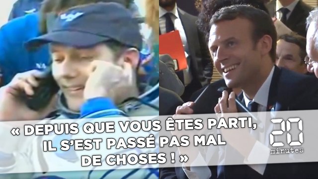 Macron à Pesquet: «Depuis que vous êtes parti, il s'est passé pas mal de choses»
