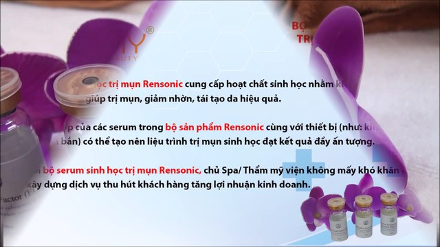 (8) Bộ serum sinh học trị mụn Rensonic - Liệu trình Công ty Viên Mỹ