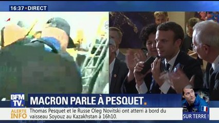 emission speciale : Emmanuel Macron fier de Thomas Pesquet , ven 2 juin