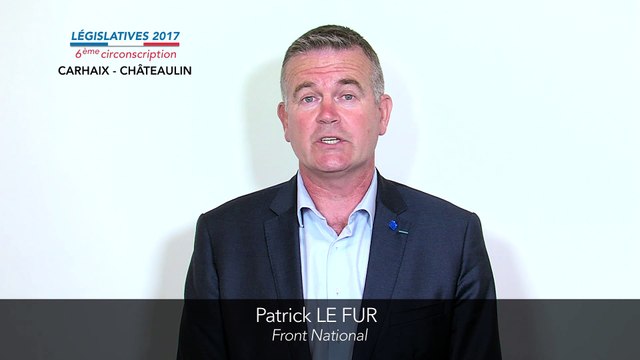 Législatives 2017. Patrick Le Fur : 6e circonscription du Finistère (Carhaix-Châteaulin)