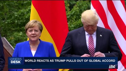 i24NEWS DESK | World reacts at U.S. withdrawal from climate pact | Friday, June 2nd 2017