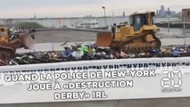 Destruction de motos et de quads par la police de New-York