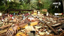Sri Lanka/mousson: des secouristes chinois déblayent un village