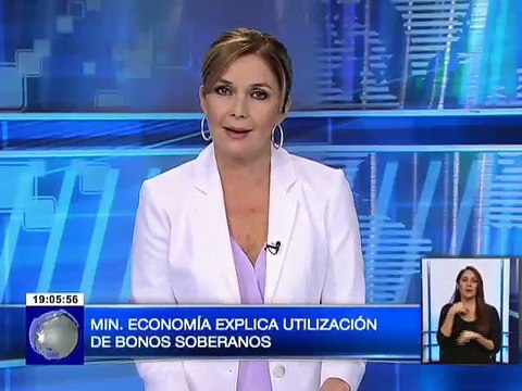 Ministro de Economía explica utilización de bonos soberanos