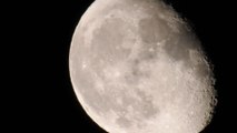 Moon and black clouds super zoom